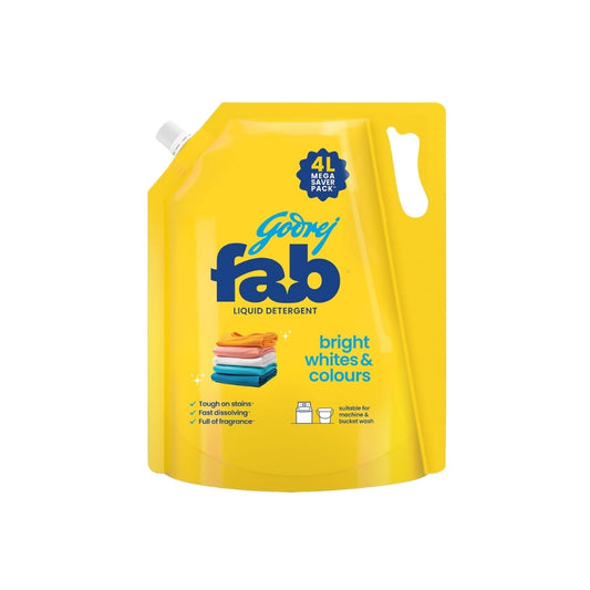 Godrej Fab Front Load Liquid Detergent Pouch 4 l